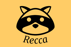 Recca the raccoon site logo